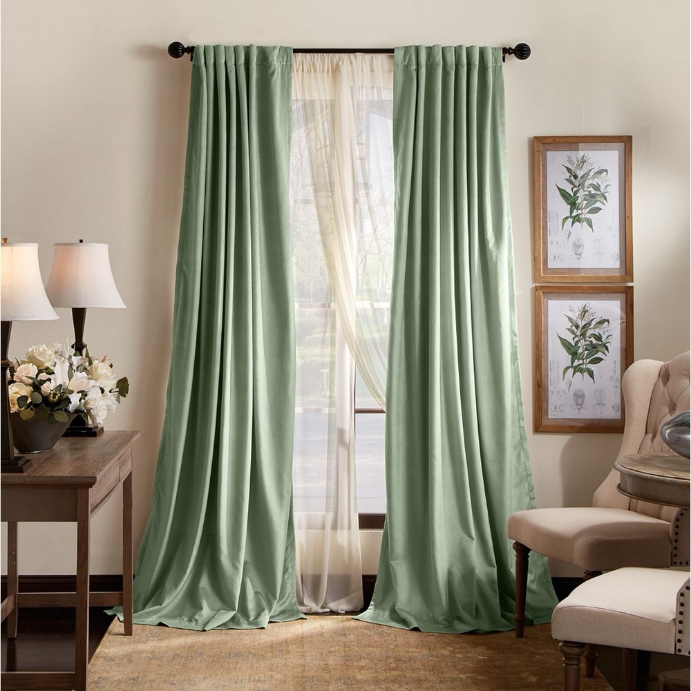 Martha Stewart Lucca Velvet 50" x 84" Blackout Curtain Set